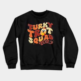 Funny Turkey Trot Troop for Thanksgiving Autumn Türkiye Crewneck Sweatshirt